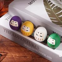 Muñeca Daruma De Cerámica Japonesa 1/6pcs Encanto De Suerte Adorno De Fortuna Ornamento De Paisaje Decoración Para El Hogar Accesorios Miniatura Regalos - details 14