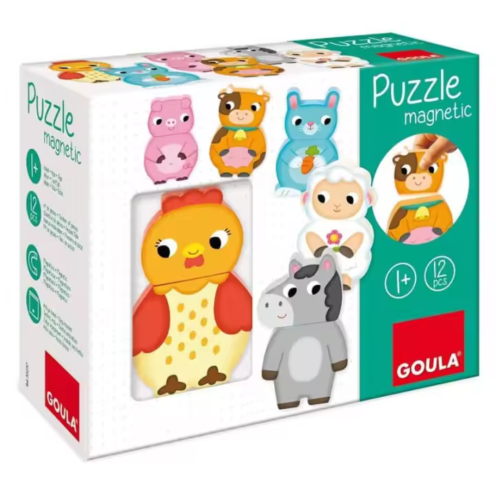 Puzle magnético animales de granja Goula 455245 Diset juego infantil - 1