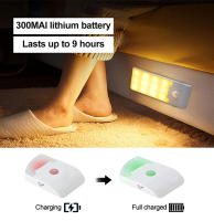 Lámpara LED Recargable Con Sensor De Movimiento Para Pasillo Baño Armario Cocina 12LED Alta Luminosidad Luz Nocturna Rectangular - details 7