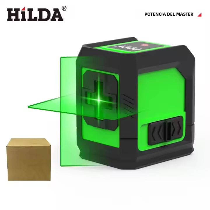 Nivel De Láser HILDA 2 Líneas Con Haz Verde Auto-nivelado Magnético Horizontal Y Vertical Línea Cruzada Tamaño 8*8*7CM Precisión +/-5mm/10m - 1