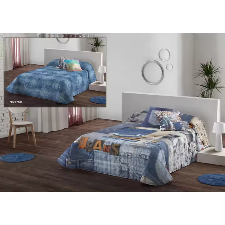 LOIS  Edredon nordico estampado patch - Edredón medida 240x270  - Edredon con tejido de alta calidad para un confort superior - Edredon diseño elegante y versátil - Edredon extrasuave y amigable con la piel - 1
