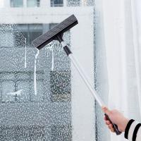 Limpia Ventanas Herramienta Limpiaparabrisas Telescópica Con Mango Largo Esponja Cepillo Mopa 2 En 1 Para Limpieza De Vidrio - details 0