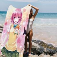to Love Ru Toalla De Playa De Verano Para Niños Dibujos Animados Absorbente Microfibra Grande Para Baño Piscina Viajes - details 1