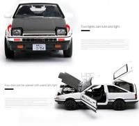 Coche De Juguete a Escala 1/32 AE86 Initial D Con Sonido Y Luz Función De Retroceso Colección De Vehículos Simulados De Aleación Para Niños - details 4
