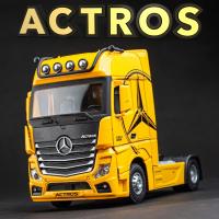 Modelo De Camión Mercedes-Benz ACTROS 1:36 Con Sonido Y Luz Coche De Acción Para Niños Juguete Colección C209 Metal Sin Batería - details 0