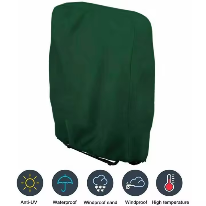 Funda Para Silla Plegable Funda Para Tumbona Tumbona Muebles De Exterior Protección Contra Daños Contra Los Rayos Uv A Prueba De Agua, 71 X 110 Cm (Verde) - 1
