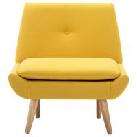 vidaXL Butaca tapizada de tela amarilla Sillon Dormitorio Sillon Comodos Silla Relax Sillón Sofá - details 2
