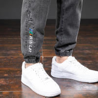 Pantalones De Jeans Cargo Azul Negro Para Hombre Estilo Callejero Primavera Verano Pantalones Harem Baggy Talla Grande Con Bolsillos Midweight - details 26