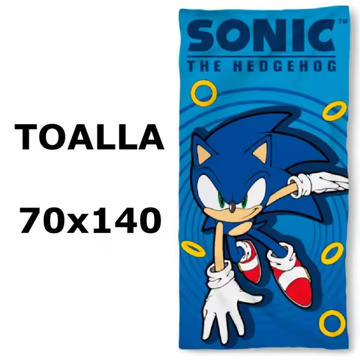 Toalla de playa SONIC,Toalla de baño SONIC,MICROFIBRA 100% POLYESTER,MEDIDAS 70x140cm,cm,fespu - 1