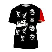 Camiseta Estampada De Black Sabbath Estilo Hip Hop Para Hombres Y Mujeres Moda Verano O Collar Y2K Top Casual Corta - details 6