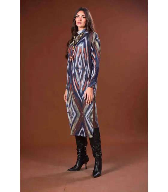 VESTIDO CISNE JERSEY ROMBO KAHYRA Kahyra V2344C - 1
