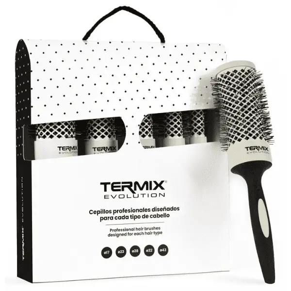 PACK 5 CEPILLOS PROFESIONAL EVOLUTION SOFT TERMIX ORIGINAL CABELLO FINO - 1