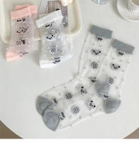 Calcetines De Verano Para Mujer Delgados Y Translúcidos Con Dibujos De Oso De Dibujos Animados Casual Y Trendy Kawaii Calcetines Largos Respirables Para Damas - details 7