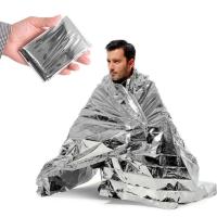 Manta Espacial Gigante 130x210cm Suministros De Emergencia Foil Mylar Manta Térmica Plateada Perfecta Para Senderismo Maratones - details 3