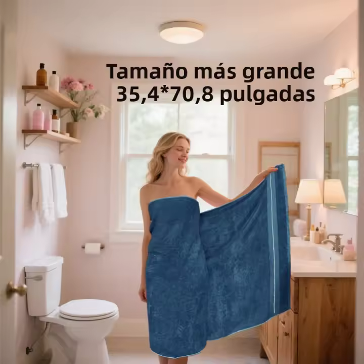 Toalla De Baño Extra Grande 90x180cm Hecha De Fibra De Bambú 100% Ultra Absorbente Y Secado Rápido Toalla De Lujo Para Spa Hotel Uso Doméstico - 1