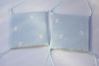 LALA - Juego de ropa de Cama para Cuna de Bebe, Algodón Puro, anticolisión, Gasa de cerca, Elephant Azul, 30x30, Pieza Entra, Lavado. - details 7