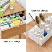 Divisores De Cajones Ajustables 5Pcs Organizador De Cajones Para Almacenamiento Doméstico Maquillaje Plástico DIY - details 1