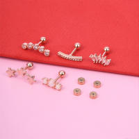 Juego De 5 Piezas De Aretes En Acero Inoxidable Para Puntas De Oreja Perforaciones De Labio Y Labret Joyería De Moda Para Mujeres Estilo Trendy - details 3
