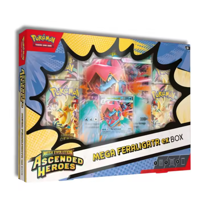 POKEMON JUEGO DE CARTAS COLECCIONABLES COLECCIÓN MEGA-FERALIGATR EX MEGAEVOLUCIÓN HÉROES ASCENDENTES POKEMON TCG POKEMON JCC - 1