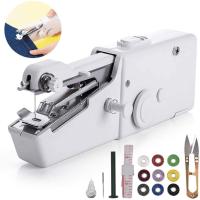 BIT Máquina de coser de mano, mini máquina de coser, máquina de coser portátil con aguja de coser para principiantes, máquina cómoda para viajes y hogar - details 0