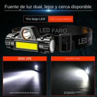 Linterna Frontal COB LED Recargable Con Imán Fuerte Luz Super Brillante Impermeable Para Pesca Al Aire Libre Caza Montañismo - details 1