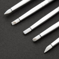 5 Pcs Cepillos De Uñas De Silicona Para Modelado Arte De Uñas Y Escultura De Cerámica Hueca Herramienta UV Gel Formación - details 5