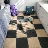 Carpetas De Espuma EVA Suaves Para Sala De Estar Y Juegos De Niños Alfombra De Piso Para Bebés Con Pelo Largo Y Espeso Tapete De Rompecabezas De Terciopelo - details 20