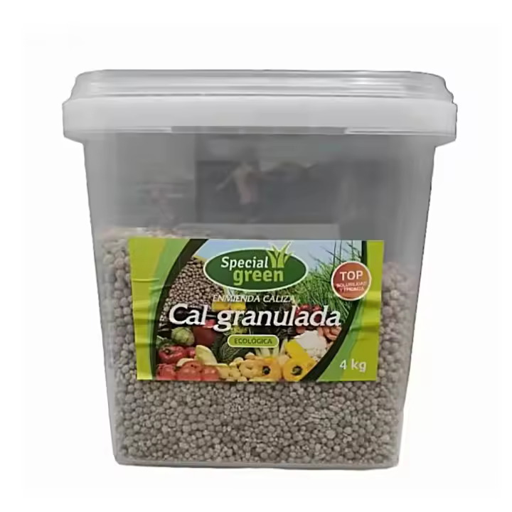 Cal caliza 4kg ayuda a neutralizar el pH en suelos de naturaleza ácida, mejora la asimilación de nutrientes por parte de la planta y favorece la actividad microbiana - Special Green - 1