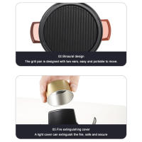 Mini Estufa Para Barbacoa Alcohólica Estilo Japonés Horno De Cocina Para Una Persona Plataforma De Asado De Hierro Fundido Antideslizante Estufa De Alcohol Portátil Hibachi - details 2