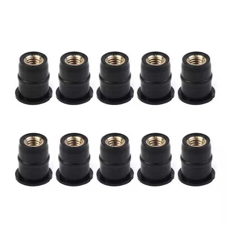 10PCS Juntas De Goma Para Tornillos Y Tornillos De Pantalla De Motocicleta Universal Accesorios De Motocicleta De Latón Y Goma - 1
