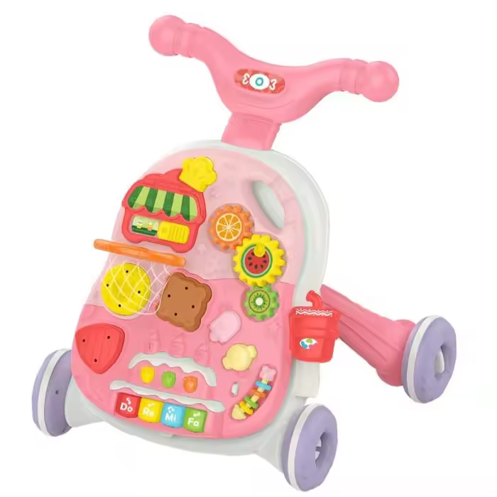 Andador 2 em 1 Kikka Boo Candy Party Rosa - 1