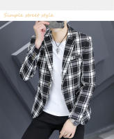 Chaleco a Cuadros Para Hombre Corte Ajustado Estilo Casual Business Moda Elegante Chaqueta De Alta Calidad Para Ocasiones Formales - details 9