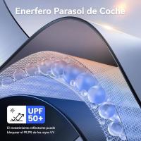 Parasol Coche Delantero, Parasol de Ventana Delantera Parasol Luna de Coche Metalizado Cortina Reflectante para Vehículo Protección Rayos UV Parabrisas - details 2