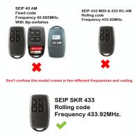 Control Remoto De Puerta De Garaje SEIP SKR433-3 433.92MHz B43A023004-3 SKRJ433 SKR433 SKR433-1 Código De Carga Dinámica - details 2