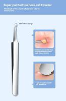 Kit De 11 Piezas De Herramientas Para El Cuidado De La Piel Eliminador De Acné Y Puntos Negros Agujas Para Pelos Encarnados Limpieza Profunda Del Piel - details 6