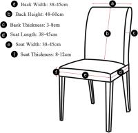 4 piezas de funda de silla elástica moderna, fundas de silla elásticas extraíbles lavables, funda de silla para decoración de habitaciones, hotel y wedg (negro) - details 0