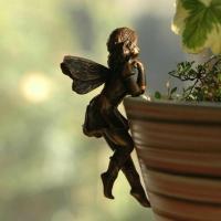 Decoración De Resina Para Jardín Fae Girl Colgante De Taza Combinación De Flor Borde De Canasta Ornamento Para Maceta - details 7