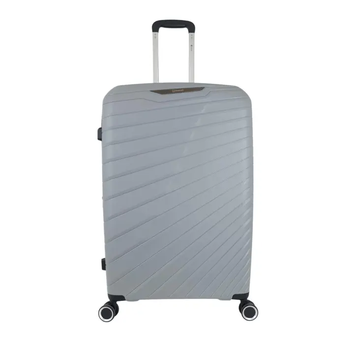 Maleta de viaje Barata grande Expandible Benzi BZ5808 Gris de Polipropileno de 75 x 46 x 29/34 cm y 4,1 Kg. Maleta de Viaje  Rígida .Equipaje  con 4 Ruedas dobles giratorias 360º y Cerradura integrada TSA de Combinación (Color Gris) - 1