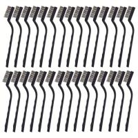 30PCS Cepillo De Hilo Mini Para Limpieza De Acero Inoxidable Con Mango Curvado Para Eliminar Escoria Y Rusticidad En Soldadura - details 0