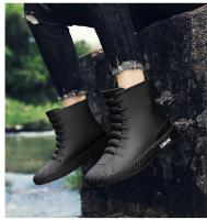 Botas De Lluvia Para Hombre Cuatro Estaciones Media Calf Altura Material Superior PVC Antideslizantes Y Impermeables Para Pesca Al Aire Libre Y Cocina - details 19