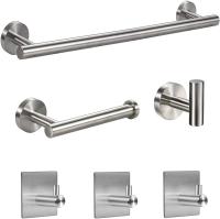 6 piezas, Toallero de Pare de Maple inoxidable, Juego de toalla de pieza para baño, ORO, Accesorios de baño y Cocina - details 0