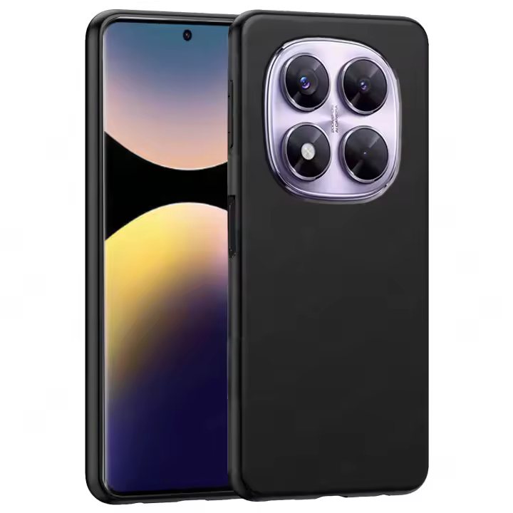 Funda Compatible Con XIAOMI REDMI NOTE 14 PRO PLUS 5G Carcasa Básica, Forro Gel TPU Silicona Líquida Mate Suave Flexible, Ligera, Color Negro Transparente, Ajuste Perfecto, Acceso Conectores, Case Meloenvias mle18 - 1