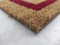 WAOW-Felpudo entrada casa 28x50cm,composición en coco, 100% natural,base de goma antideslizante,resistente,altura De 1,7cm.Decoración hogar, alfombra exterior, diseño cenefa color. - details 5