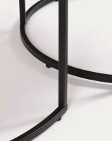 LILI HOME Mesas Nido - Diseño Moderno y Funcional Dimensiones: 50 x 50 x 50 cm / 40 x 40 x 40 cm / 30 x 30 x 30 cm. Perfectas como mesas de café, auxiliares, de noche o decorativas. Base metálica que garantiza durabilidad y firmeza. - details 4