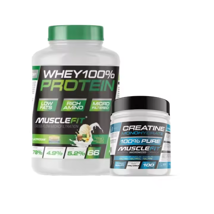 Pack Whey 100% Protein 2000g + Creatina 300g MuscleFIt + (regalo)  MuscleCult  Aumento Muscular - 1