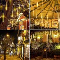 Luces De Meteorito LED Solar Para Jardín Navidad Y Fiesta Decorativas Impermeables De Lluvia De Hidrometeoritos 30/50CM Con Cadena De Luces Faeirys - details 10