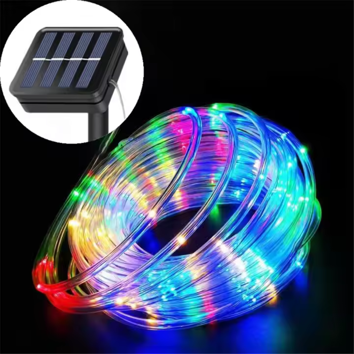 Luz De Cadena Solar LED Para Jardín Decoración Navideña Impermeable De 22m/12m Guirnalda De Fairy Para Bodas Y Festividades - 1