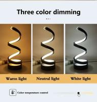 Lámpara De Mesa LED Moderna Y Minimalista Con Espiral Luz Nocturna Ajustable En 3 Colores Para Barra Café Dormitorio Sala De Estar Iluminación - details 5
