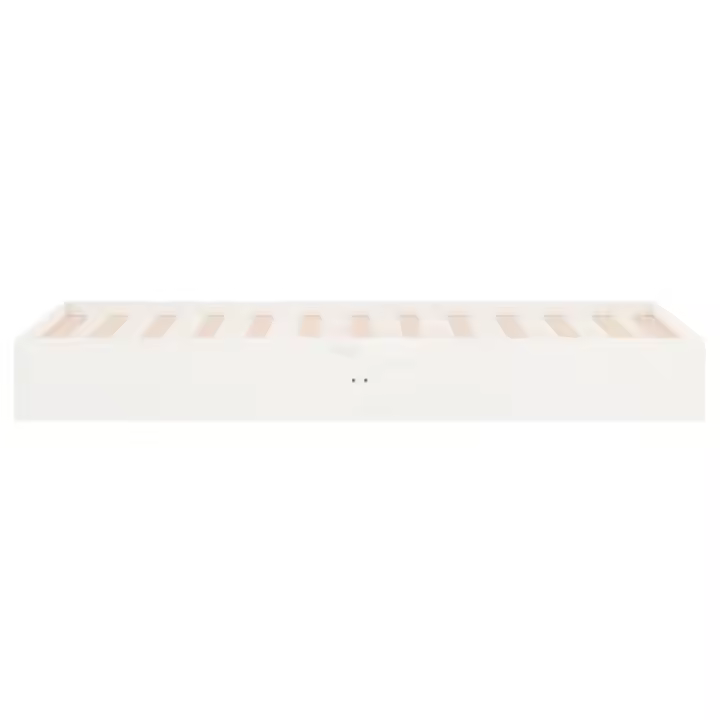vidaXL Estructura de cama individual madera maciza blanco 90x190 cm - 1