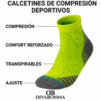 DEBEKOR Calcetines Deportivos Hombre – Correr, Ciclismo, Gimnasio – Con Compresión, Antiampollas, Transpirables – Pack x3 - details 1